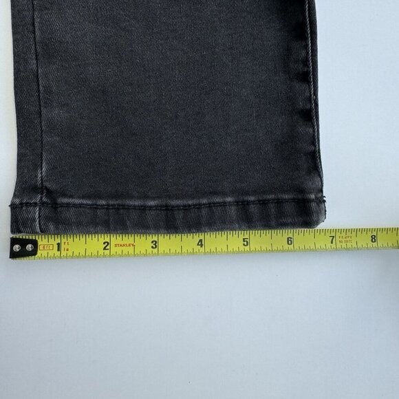 MANGO MNG organic cotton Straight Cropped Jandri Jeans black Mid Rise size 1 - Picture 5 of 12